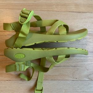 Lime green chacos